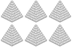 Abstract 3d maze game collection for Cnc. laser cutting or kdp vector