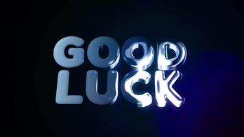 Good Luck animated text footage with modern typography and clean. Perfect for congratulating someone before an exam, interview, competition, or new journey. video