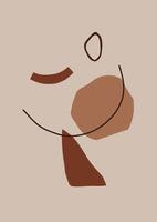 Modern art minimal background poster wall art print vector