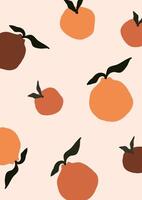 Abstract modern oranges fruit on light background vector