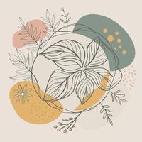 Elegant leafy pattern with soft hues and delicate details vector