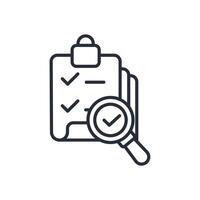 audit outline icons related vector