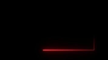 Red light saber line loop running overlay effect video