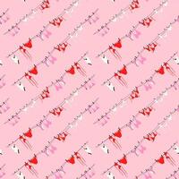 Seamless pattern with Swimsuits Hanging on a Clothesline vector