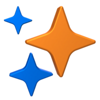AI Star Sparks Icon. Stylized sparkle stars denoting AI quality assessment or results. Generative artificial Intelligence Icon. png