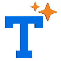 AI Typography Font Tool Icon, Bold letter T for AI-enhanced text editing, typography or font recognition. png