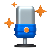 AI Microphone Icon. Microphone depicting AI voice recognition or speech-to-text. png