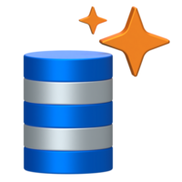 AI Database or Chart Icon, Cylinder icon for AI-managed data storage or analysis. png