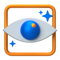 AI Eye Vision Icon, Eye representing AI computer vision and object recognition. png