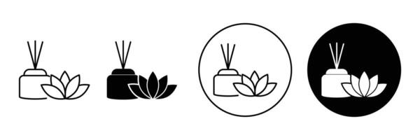 Set of wellness and meditation icon collection. relaxation, meditation stone symbol. vector