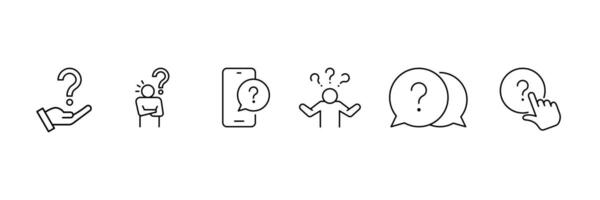 Set of Question icon collection. Problem, confusion, asking and questioning, question mark symbol. vector