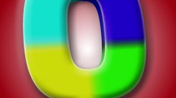 Animated 3D letter Q with sharp dynamic angles and vibrant color shifts, backed by a red gradient for visual impact. video