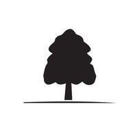 A large tree icon in forest on white background vector