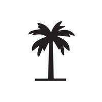 Coconut Tree on Hill Icon with Forest Themes vector