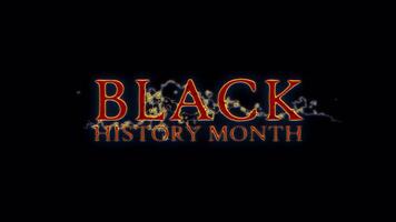 Animation Black History Month Glow red spark neon Lightning text animation video