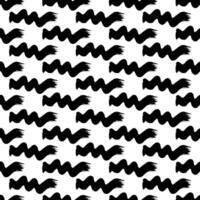 Seamless pattern with wavy strokes in abstract shapes on white background. illustration vector