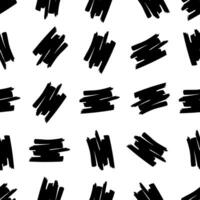 Seamless with black marker scribbles on white background. illustration vector