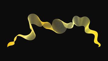 Abstract with luxury waves on dark background. Modern technology background, wave design. illustration vector