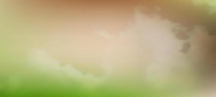 Modern green gradient with clouds. Header banner. Bright abstract presentation backdrop. illustration vector