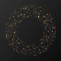 Abstract gold dotted background. Gold glitter pattern in circle form. Circle halftone dots. illustration vector