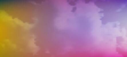Modern purple and yellow gradient backgrounds with clouds. Header banner. Bright abstract presentation backdrop. illustration vector