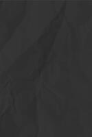 Black crumpled paper background. Vertical crumpled empty paper template for posters and banners. illustration vector
