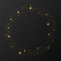 Abstract gold glowing background. Gold glitter pattern in circle form. Circle halftone dots. illustration vector
