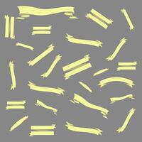 Abstract background of ribbons. Set of large ribbons. Collection of ribbons on the background. vector