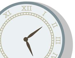 Clock. Clock icon in flat style with shadow. Accuracy and punctuality. vector