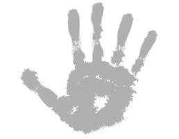 Palm print. Dirty palm and finger prints. Abstraction of prints. vector