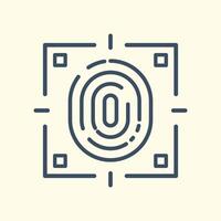 Fingerprint Scan Targeted for Identification flat design Illustration vector