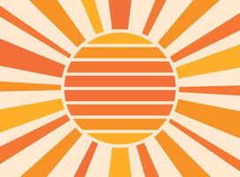An orange and yellow sunburst background with a circle in the center vector