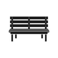 A black and white image of a bench vector