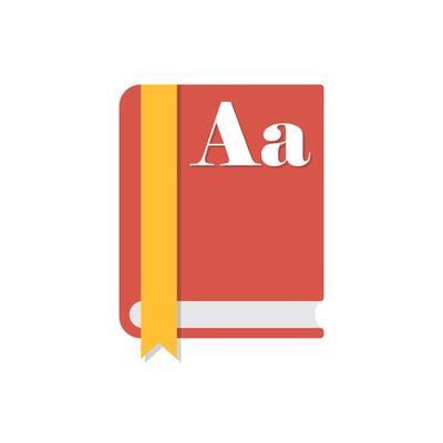 A book with the word a on it