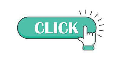Click button icon with hand pointing to it vector
