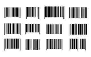 Barcode bar icon set . Collection of barcode icon for product identification, retail design element vector