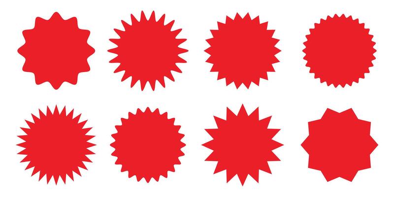 Collection of promotion, sale, discount badge shape illustration. price tag button. blank badge shape on white background