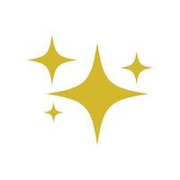 Star sparkle icon. Simple flat style. Yellow, gold, twinkle, shine, spark shape, for magic effect, glow, glitter, flash concept vector