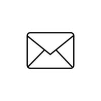 Email line icon . envelope, mail, message line icon illustration on white background vector