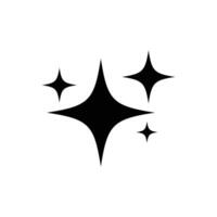 Shine and Sparkle icon . Clean Star icon. Sparkle simple design on white background. vector