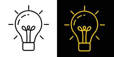 Lightbulb icon set . idea, innovation, solution, inspiration, creativity icon vector