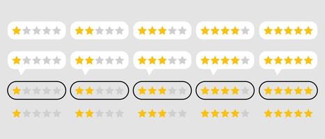 Star rating reviews for website or app. Star rating design element. customer feedback design element vector