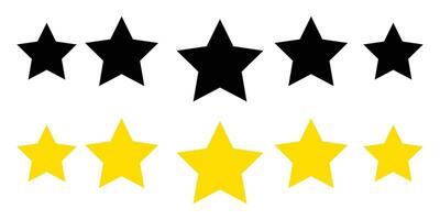 Five star rating symbol illustration isolated on white background vector