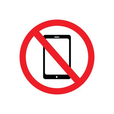 no phone, no cell phone, no mobile, prohibited, forbidden icon symbol