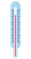 Flat icon of thermometer isolated on white background. vector