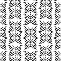 Abstract Butterfly-Inspired Symmetrical Pattern in Black and White vector