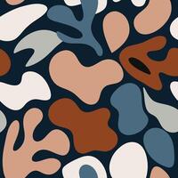 Abstract Organic Fluid Pattern with Contrasting Colors and Dynamic Shapes vector