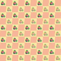 A pattern with flowers and leaves on it vector