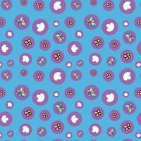 Playful Cartoon Butterfly Pattern with Abstract Leaf Motifs vector