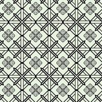 Intricate Geometric Pattern with Interlocking Shapes and Stars vector